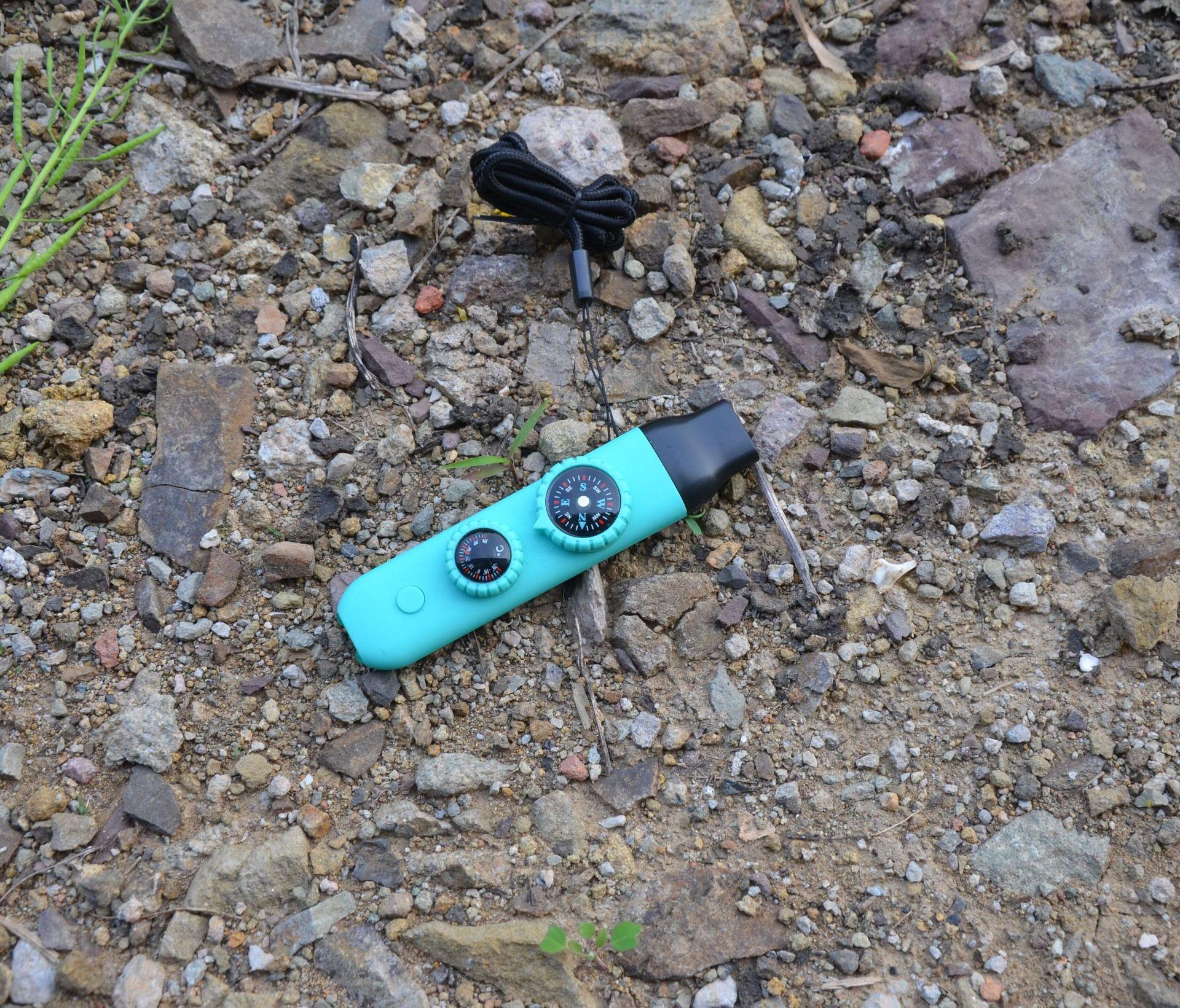 

Survival Whistle with Compass LED Lighted Portable Survival Whistle Tool Women Men Safety Gear with Compass Function and Lanyard