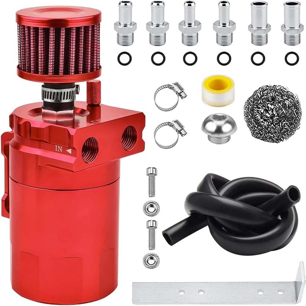 300ML Capacity Oil Catch Can Aluminum Material Oil Reservoir Tank Oil Separator For Car Engine