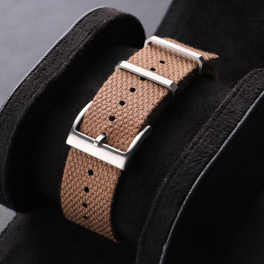 Ribbed Nylon Watch Band 20mm 22mm Comfortable Watch Straps Loop Military Washable Bracelet for Men Watchbands Watch Accessories