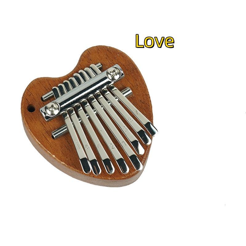 Mini přenosná dřevěná 8tónová Kalimba vysoce kvalitní vynikající prstové palcové piano Marimba hudební doplněk přívěsek dárek