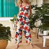 Women’s Casual Sleeveless Jumpsuit With Printed Jumpsuit, Fashionable And Loose Jumpsuit