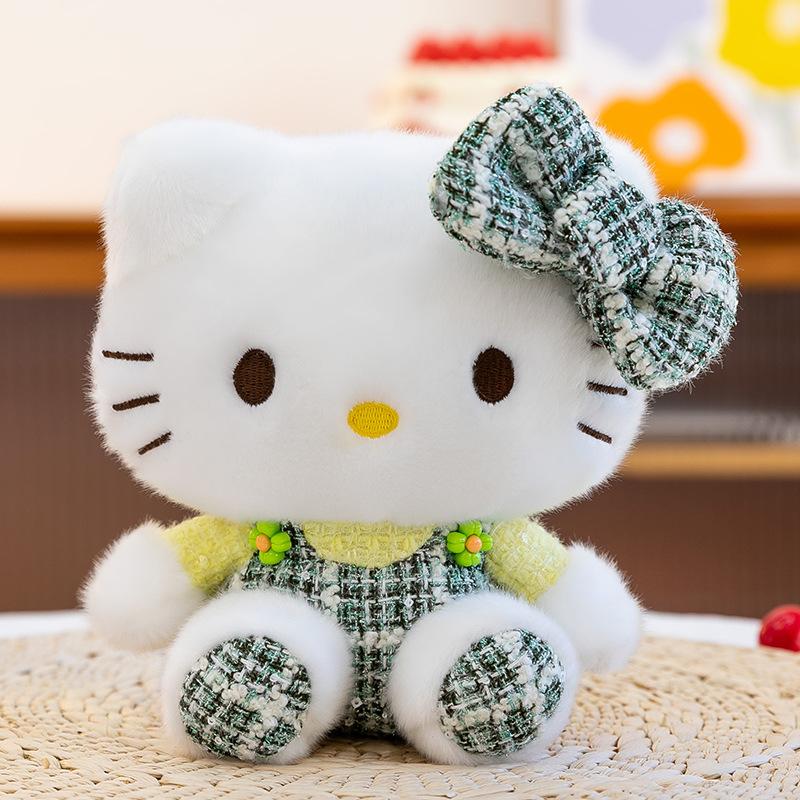 Cute Flower Cloth Skirt Kitten Plush Pendant Cartoon Kt Cat Toy Doll Couple Bag Pendant Doll 2026 20cm0.17kg