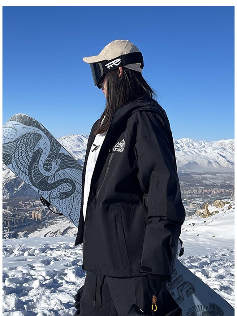 Windproof Warm Ski Suit Set: Women's Loose & Men's Plus Size Two-Piece