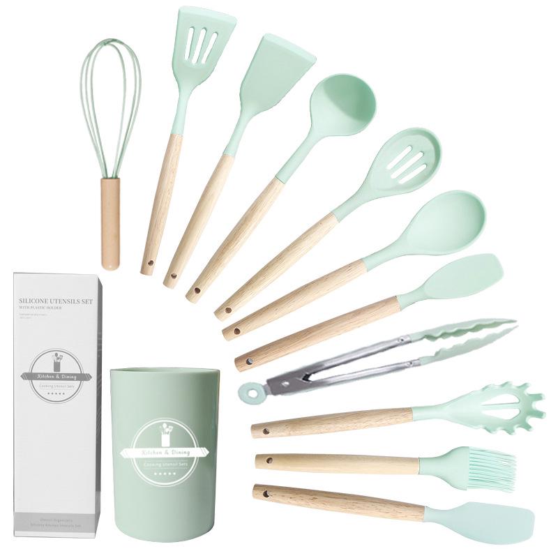 

12-Piece Non-Stick Silicone Kitchen Utensil Set - High Temperature Resistant