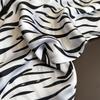 90cm Square Scarf Zebra Stripes Print Silk Scarfs Neck Scarves Headscarf Wraps Shawls Hijabs for Woman Satin Bandana Head Scarf