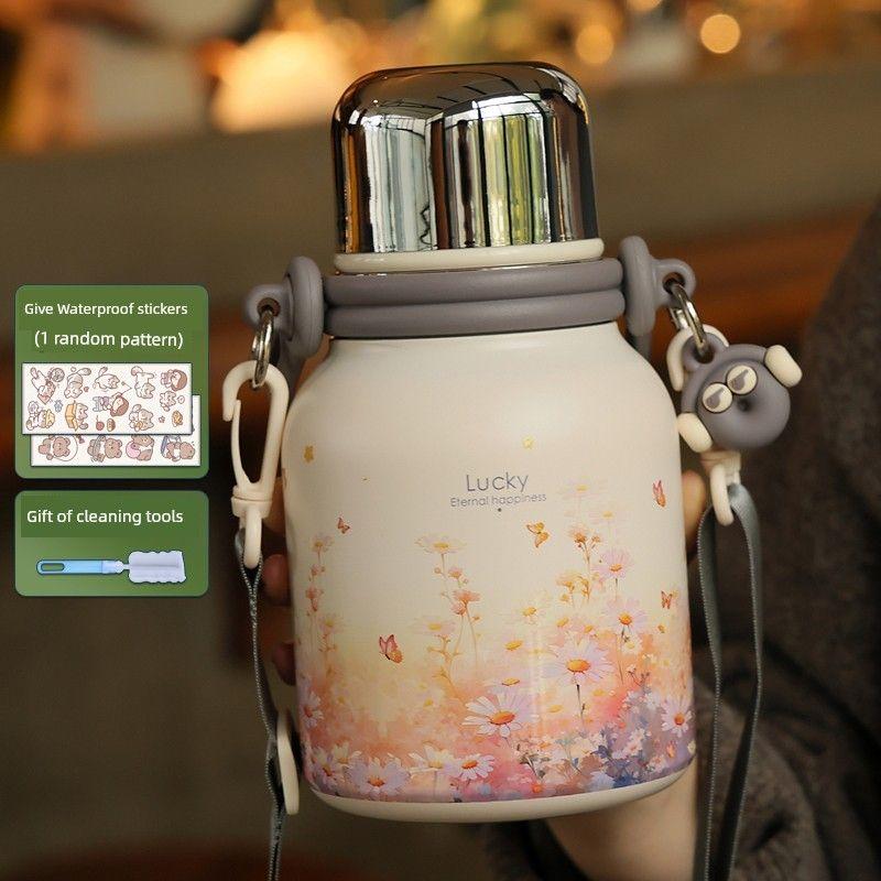 Thermal Insulation Kettle Large Capacity Thermos Cup for Girls Good-looking Exquisite Fancy Tea Making Stainless Steel Student Water Cup