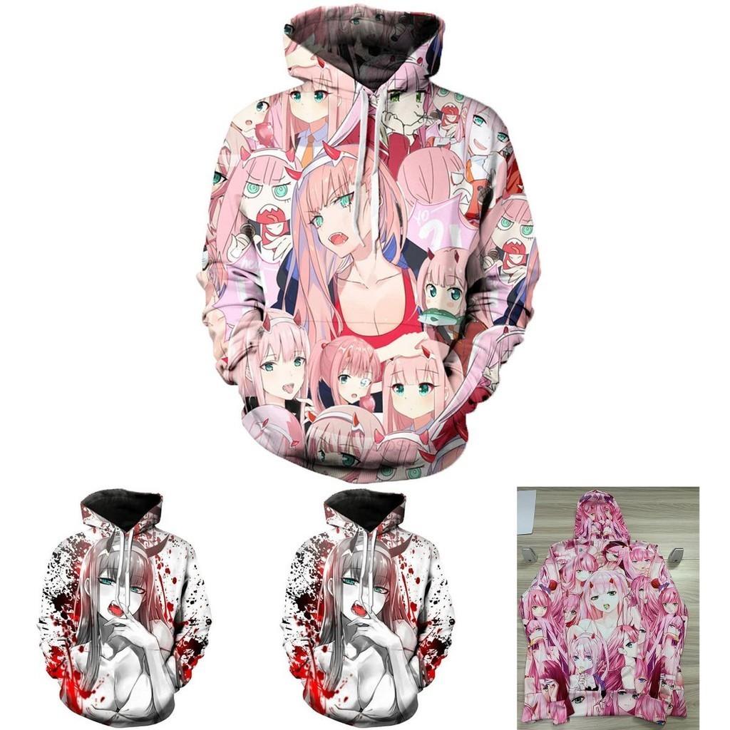 Cozy And Stylish Anime Darling In The Franxx Zero Two Pattern Unisex Hoodie