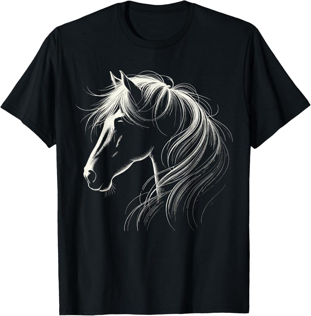 Horse Silhouette Horse Riding Lover T-Shirt