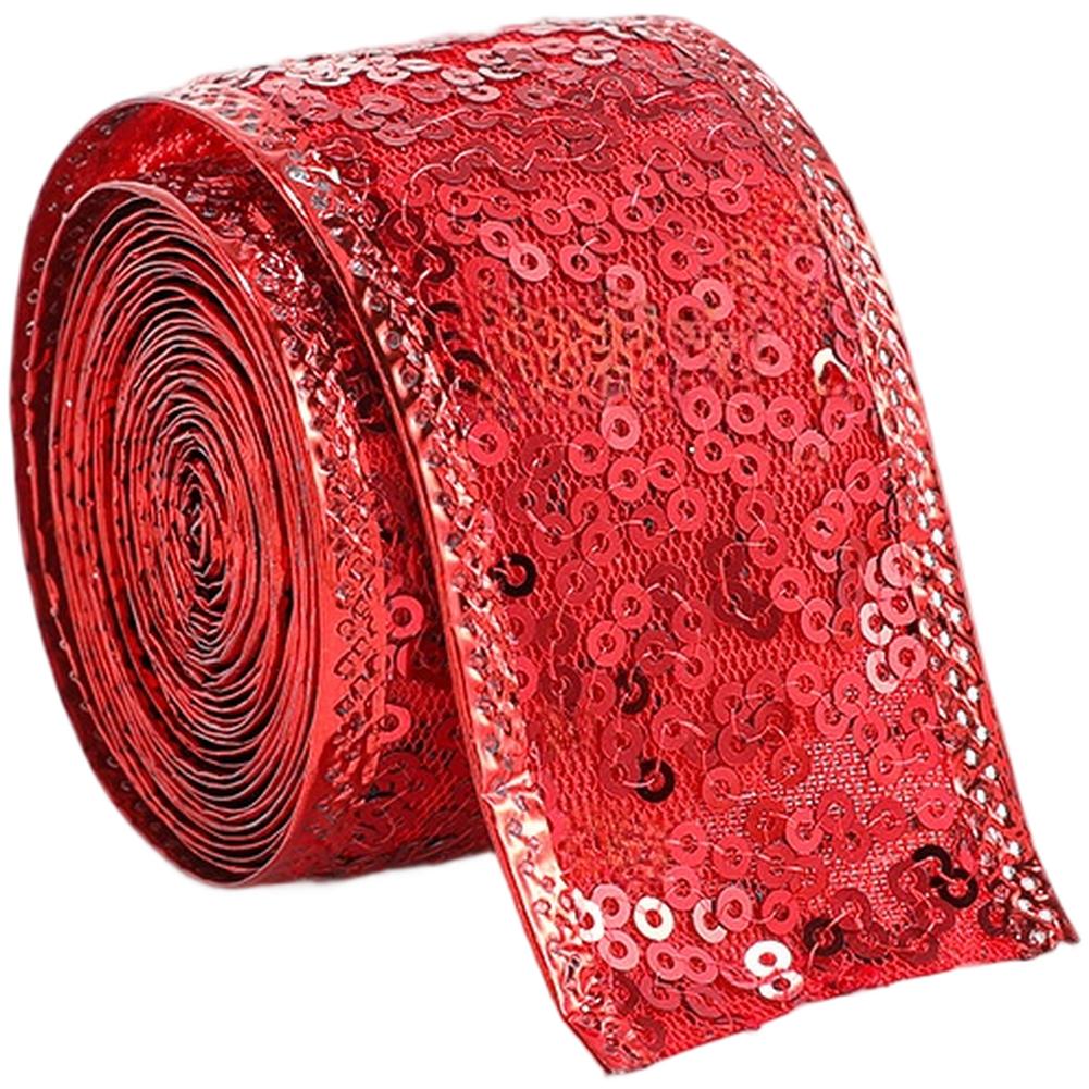 

Glitter Ribbon For Decoration Festive Bow Making Christmas Ribbon Eye-catching Appeal Flexible Design Multiple Colors