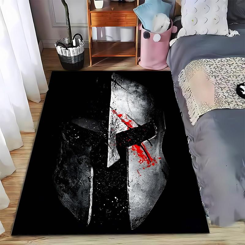 

Warrior Helmet Design Rug Suitable for use as an anti-slip game mat for living room and bedroom sofas 40x60cm( 15x23in )