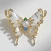 Bo Xin Yun Luxury Natural Shell Mother-of-Pearl Butterfly Brooch for Women, European American Style