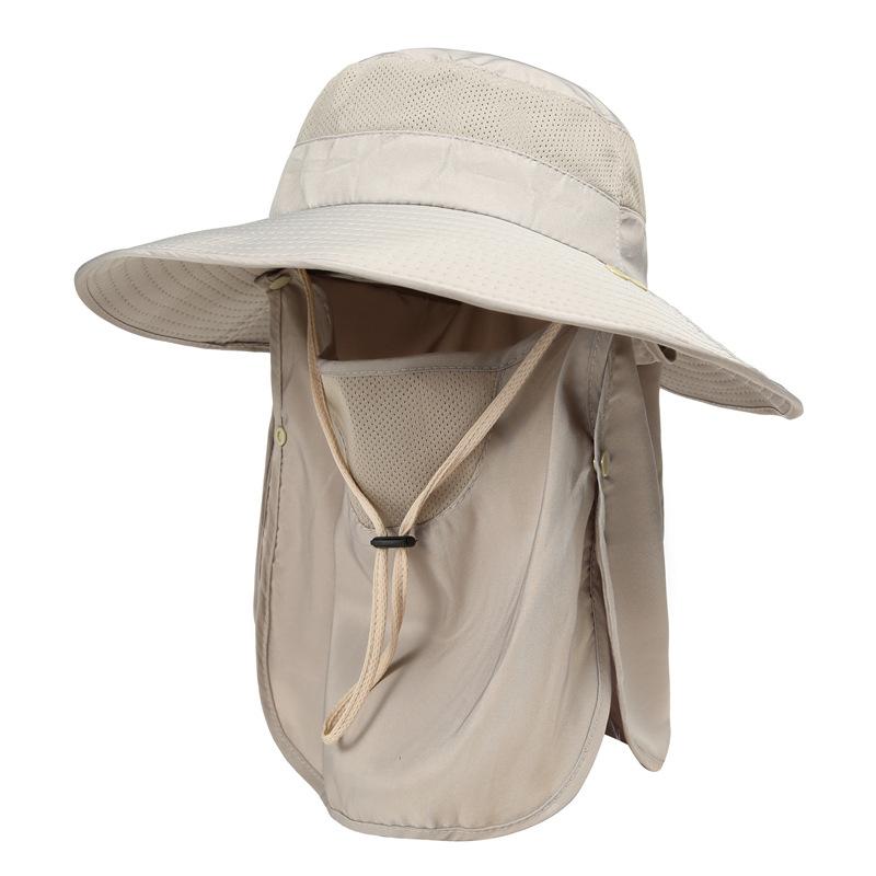 Sunscreen Hat Men'S Fishing Hat Summer Bucket Hat Outdoor Climbing Sun Hat Face Cover Uv Protection Sun Hat