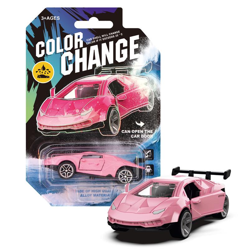 Water-Reactive Color-Changing Alloy Racing Car Model 1:60 Pull-Back Toy for Boys