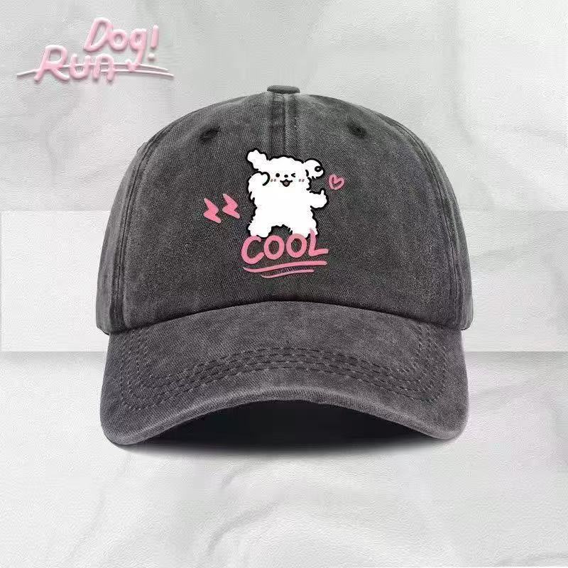 Cool Brand Funny Little Dog American Baseball Cap With A Retro And Stylish Look, Very Cute And Washed-Out Effect.