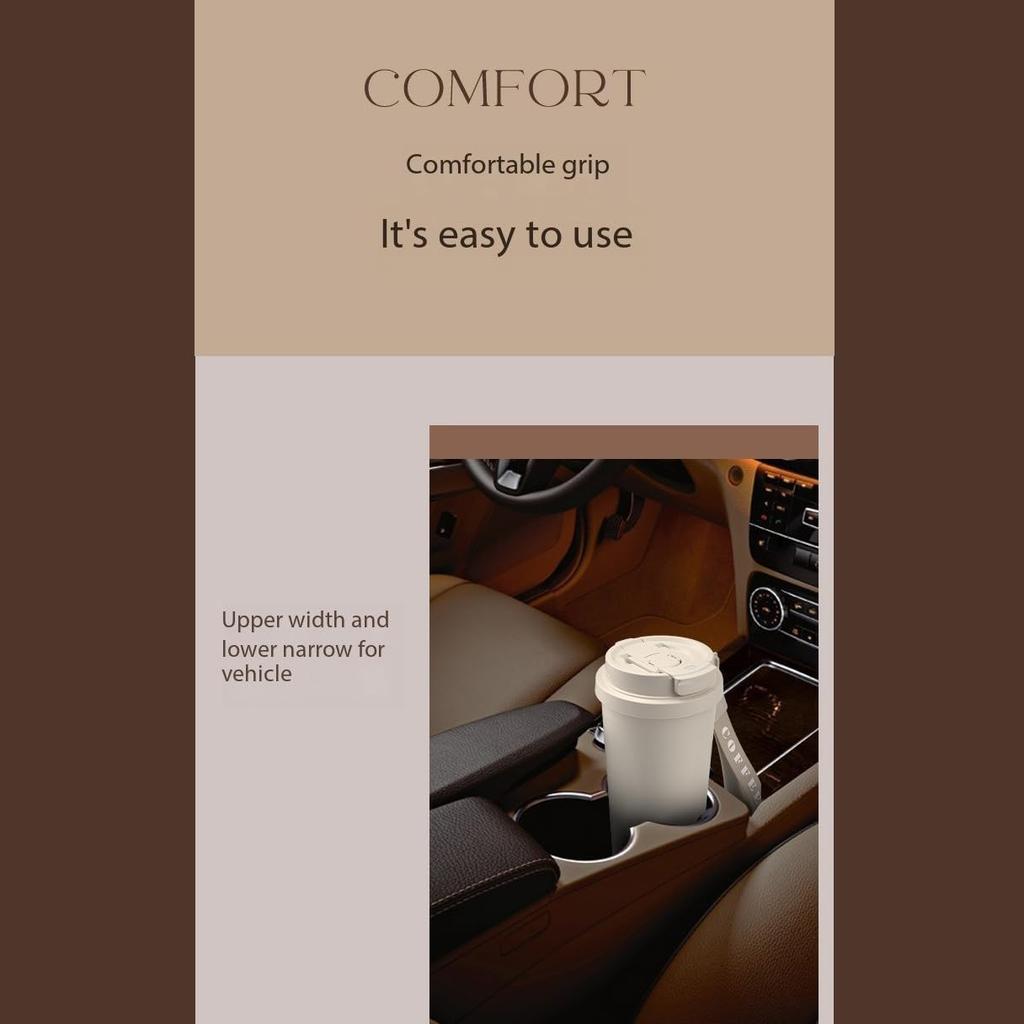 YIHFBB Spill-Proof Stainless Steel Coffee Mug, 500ml Large Capacity, Easy-to-Wash Vacuum Insulated Tumbler, Car Kettle, Hand-Washable Water Bottle,