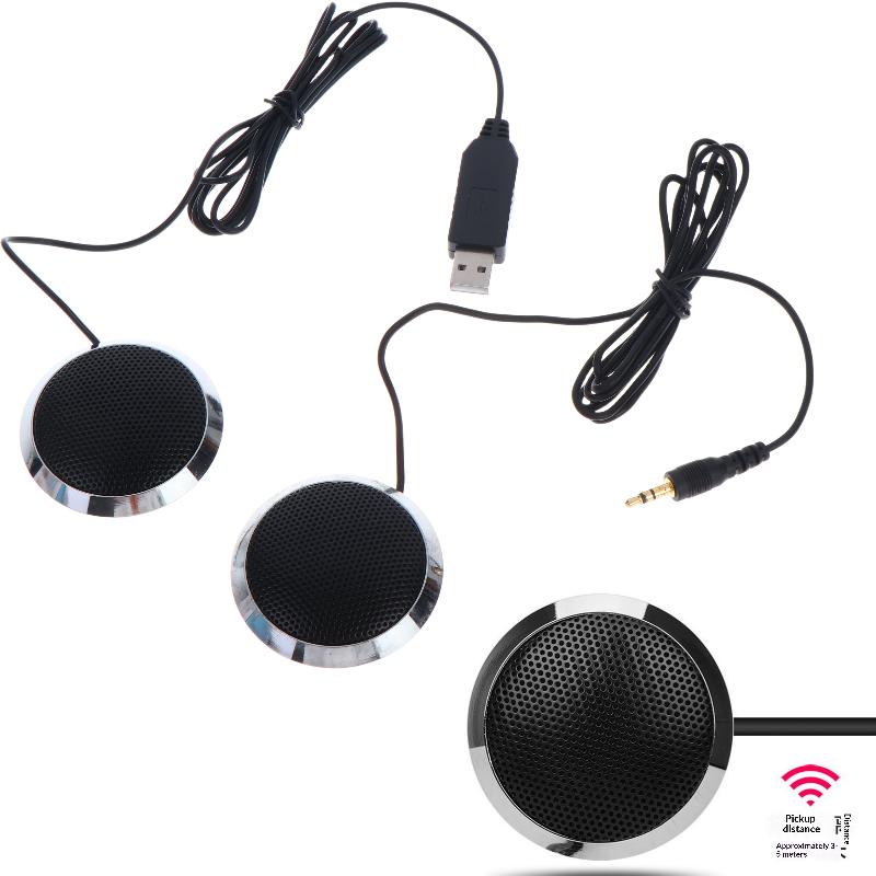 3.5Mm/Usb Condenser Microphone Omnidirectional Desktop Conference Mic For Laptop Pc Computer Gaming Streaming Online Class