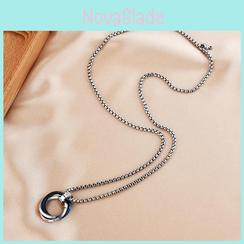 Trendy Titanium Steel Necklace For Men And Women With Minimalist Geometric Design Ideal For Casual Wear And Gifts