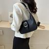 Street Fashion Pu Crossbody Bag Trendy Shoulder Bag For Daily Wear Black White 2023 Summer New Armpit Bag