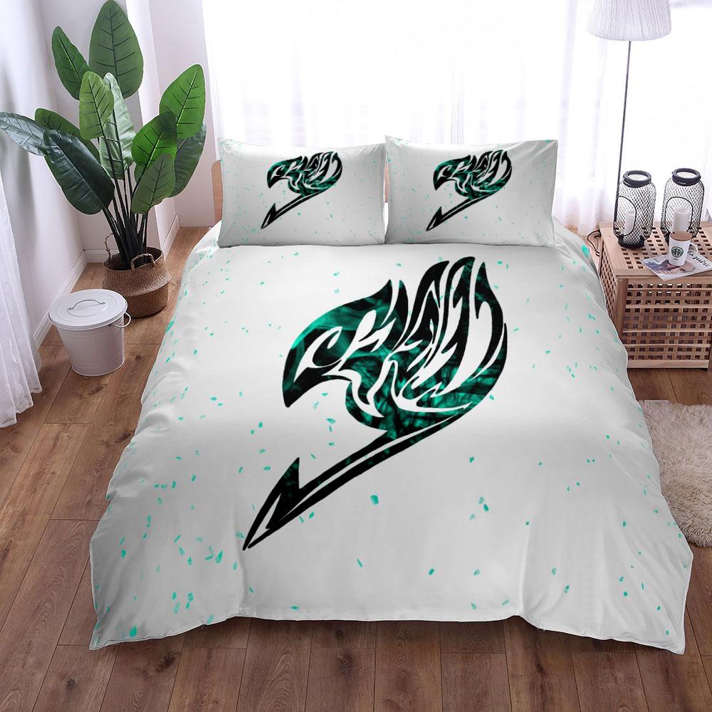 

Riven Fairy Tail Icon Duvet Cover Set King Queen Double Full Twin Single Size Soft Bed Linen Set EU single(135x200cm)