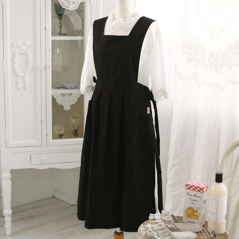 Льняной плиссированный фартук-комбинезон oatmeal