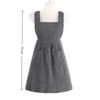 Summer Thin Style Kitch Sleeveless Apron Cotton Oil-proof Princess Dress Apron with Straps Large Pocket Catering Work Clothes