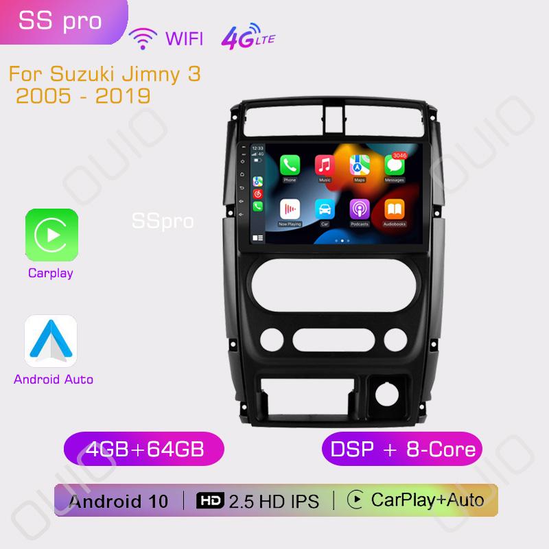 2din Android10 Car Radio Multimedia Player Carplay Auto GPS Navigation DSP NO DVD For Suzuki Jimny 2007 2008 2009 2010-2012