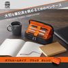 Plus Pen Case Pouch FABFAB Double Compartment Type Black X Orange FL-243CA 98-939