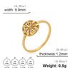 Viking Aegishjalmur Helm of Awe Ring Norse Vegvisir Compass Stainless Steel Cut Out Scandinavian Jewelry