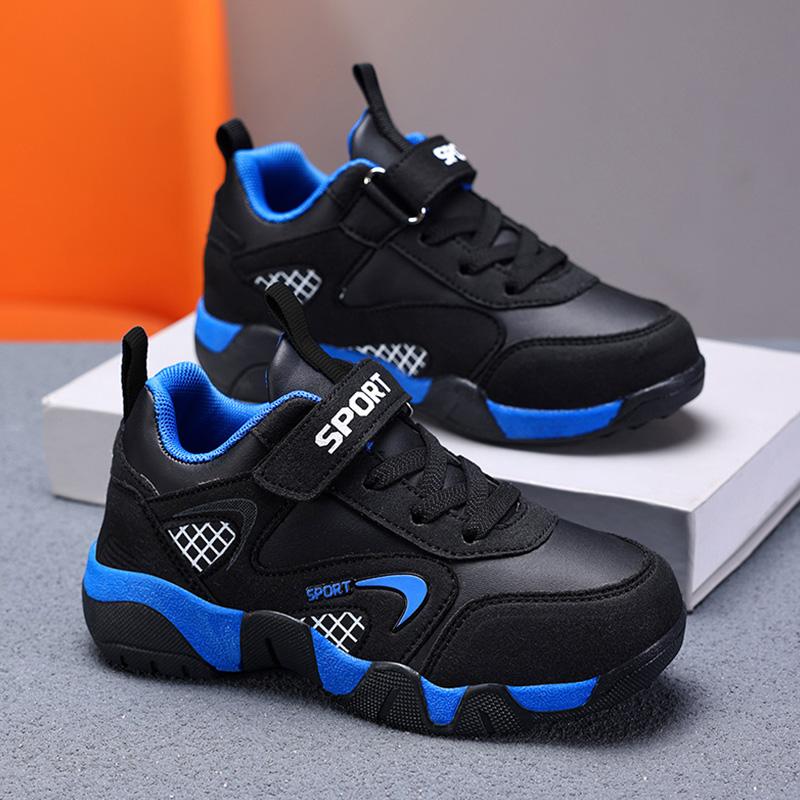 Sport Kids Sneakers Boys Casual Walking Shoes for Children Leather Anti-slippery Fashion Outdoor Tennis