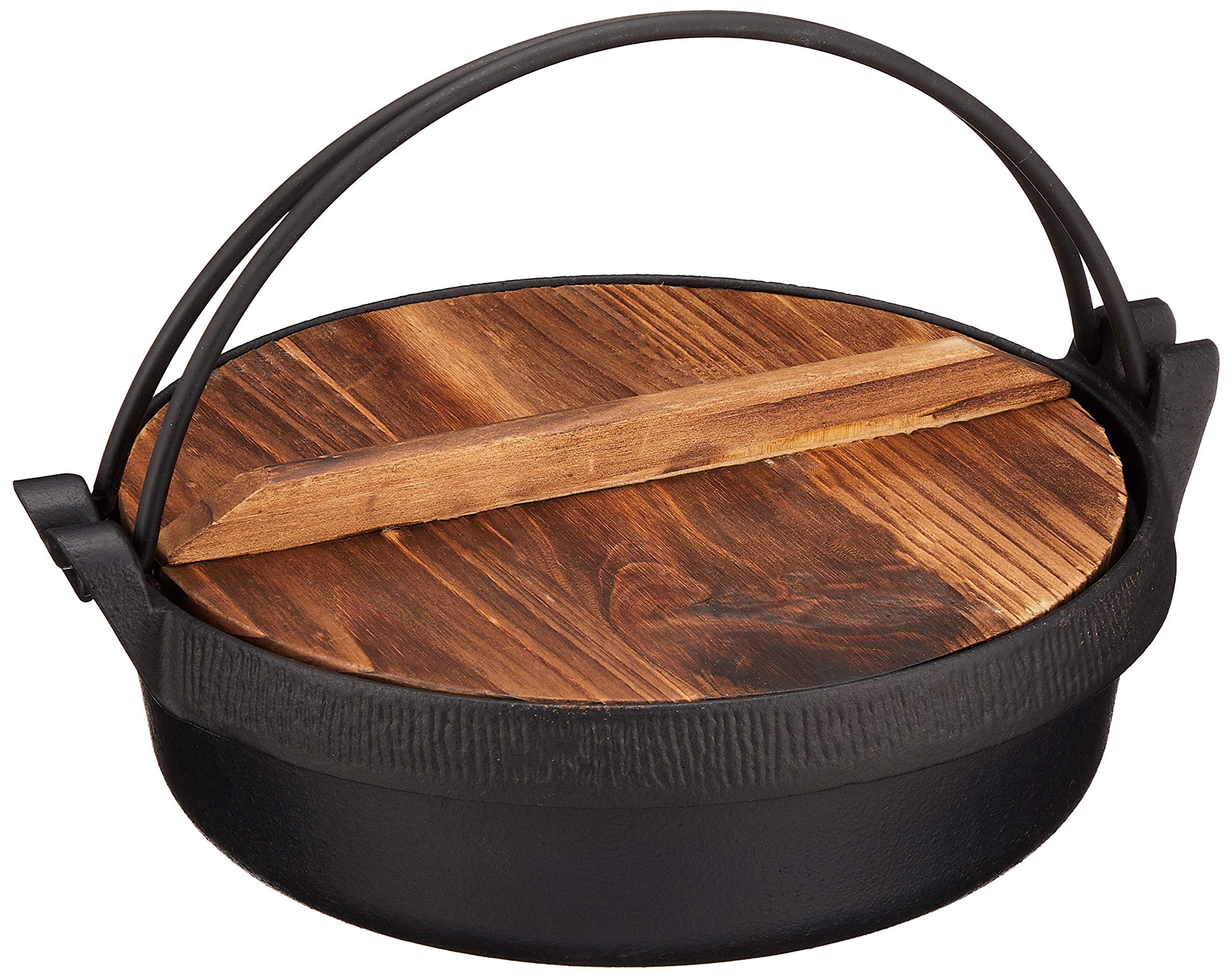 

Ikenaga Iron Works Sukiyaki Pot, 22cm, IH Compatible, with Wooden Lid