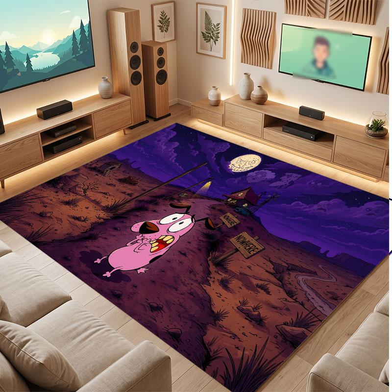 Courage the Cowardly Dog Rug Soft Thick Non Slip Floor Carpet for Bedroom Living Room Home Decor
