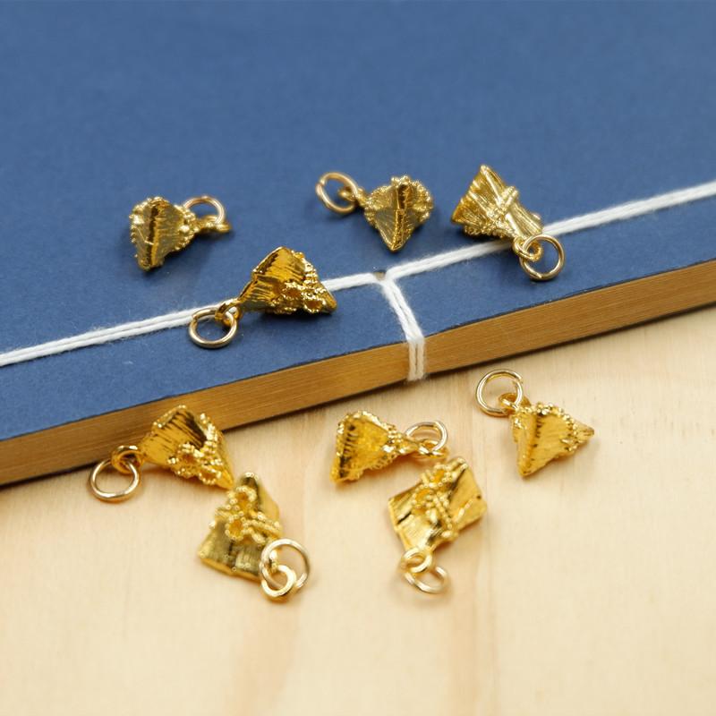 

Ручная работа Праздник драконьих лодок Трехмерный капающий масляный маленький цзунцзы аксессуары Подвеска DIY плетеный цветной браслет на руку Подвеска на лодыжку Маленький кулон Alloy rice dumplings золотой