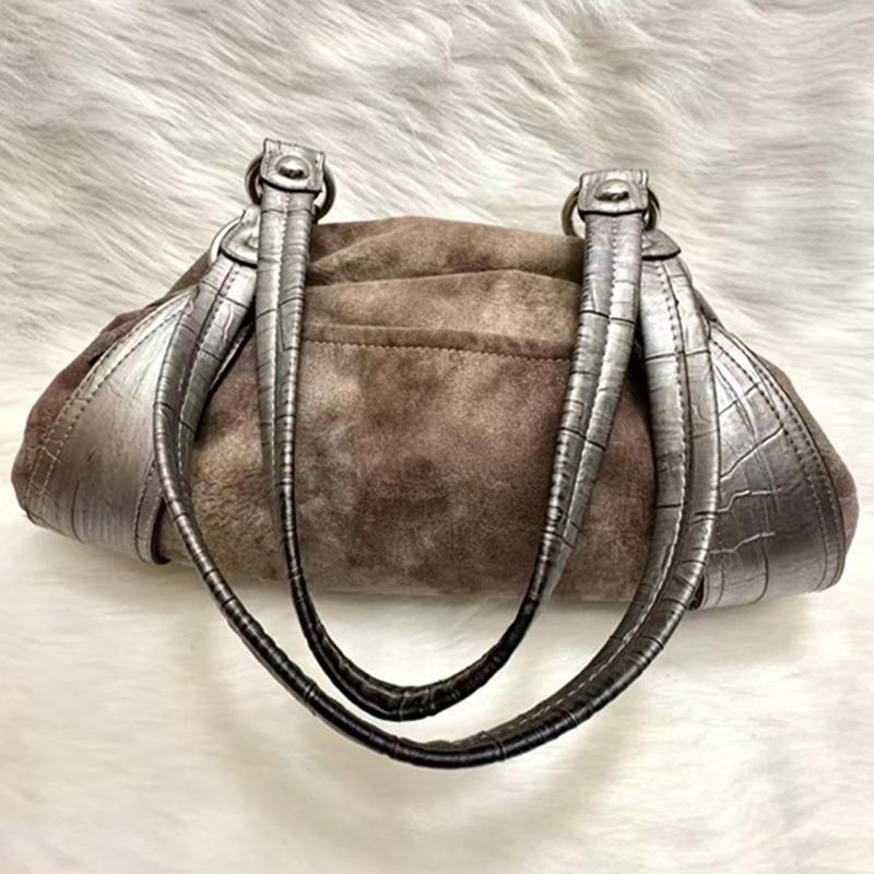 Y2k Punk Style Shoulder Bag Vintage Patchwork Large-capacity Underarm Bag Rivet Diamond Decor Women's Fashion Commuter Handbag