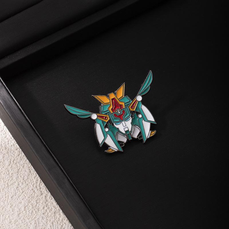 Japanese Anime Peripheral Gundam Mecha Warrior Badge Creative Children'S Clothing Schoolbag Decorative Accessories Brooch