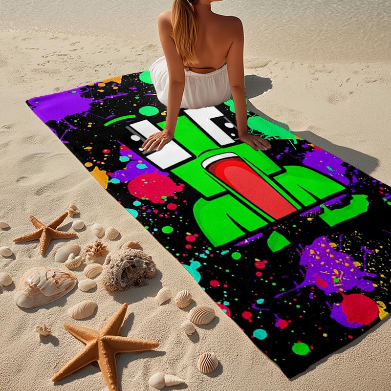 Colorful Game Friends Beach Towel, Super Soft Microfiber, Gift for Her/Him, Birthday, for Pool, Beach, Travel, Home Decor Fan Gifts