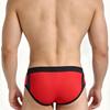 Heren Laag Uitgesneden Zwembroek Nylon Mesh Paneel Sneldrogend Elastische Contour Zakje Sexy Kleurblok Zwemkleding Voor Mannen