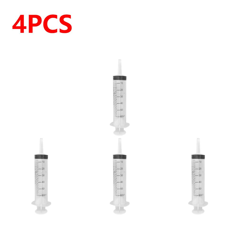 2-150ml Syringe Large Capacity With 100cm Hose Pump Measuring Washable Injector For Industrial Pet Food Feeding Oil Glue Fluid