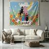 Barbapapa Wall Tapestry Aesthetic Wall Hanging Printed Fabric Blanket Decorative Tapestries for Bedroom Living Room Home Decor