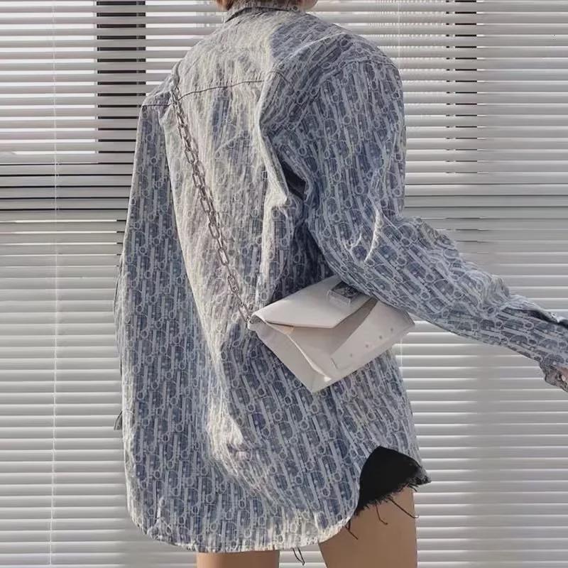 Men's Summer Geometric Print Long-Sleeve Casual Shirt - Trendy Korean Style