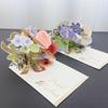 New 3D Pop-up Style 3D Greeting Card Creative Romantic Creative Flower Card Handmade Blessing Card Wedding Invitations