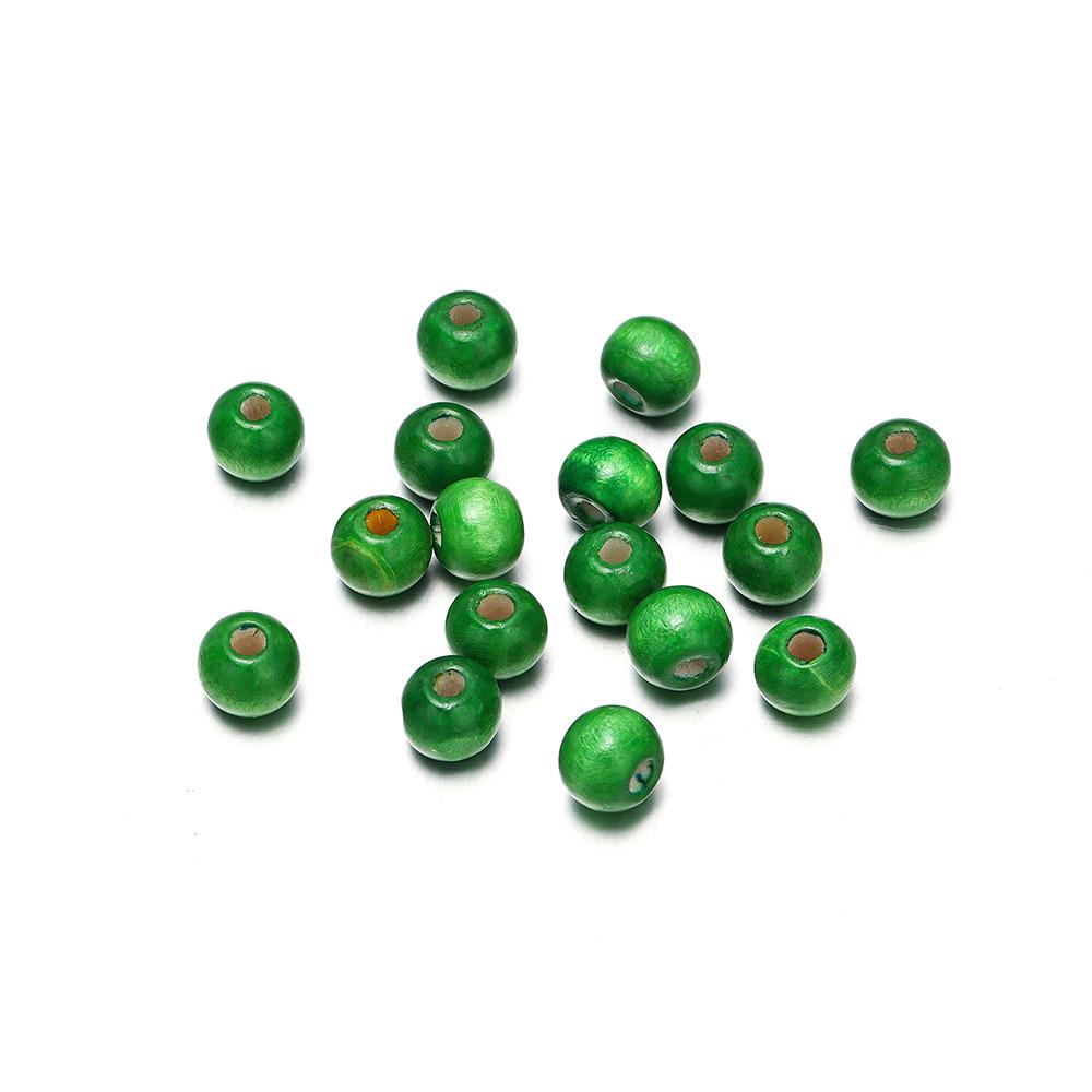 20-100Pcs 5.5-12mm Colorful Wooden Beads Spacer Loose Bead for DIY Bracelet Necklace Jewelry Making Supplies Accessories