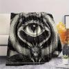 Dragon Symbols  Print Flannel Blanket, High quality Comfortable for All Seasons, Home Decor, Warmth and Comfort