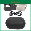 Rechargeable Loupe 10x Jewelers Foldable Jewelry Pocket Magnifying Glass With 6 Led Lights And 7 Uv