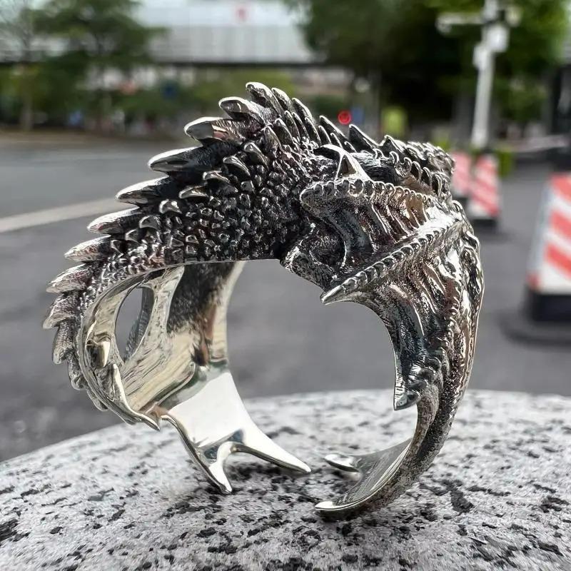 Hot Sale Exquisite Dragon Rings Gothic Punk Style Pterosaur Wings Opening Adjustable Rings Vintage Jewelry Accessories Gifts