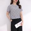 Fashion Heavy Silk Top Women's Short-sleeved  Wear New Mulberry Silk Printed Thin T-shirt