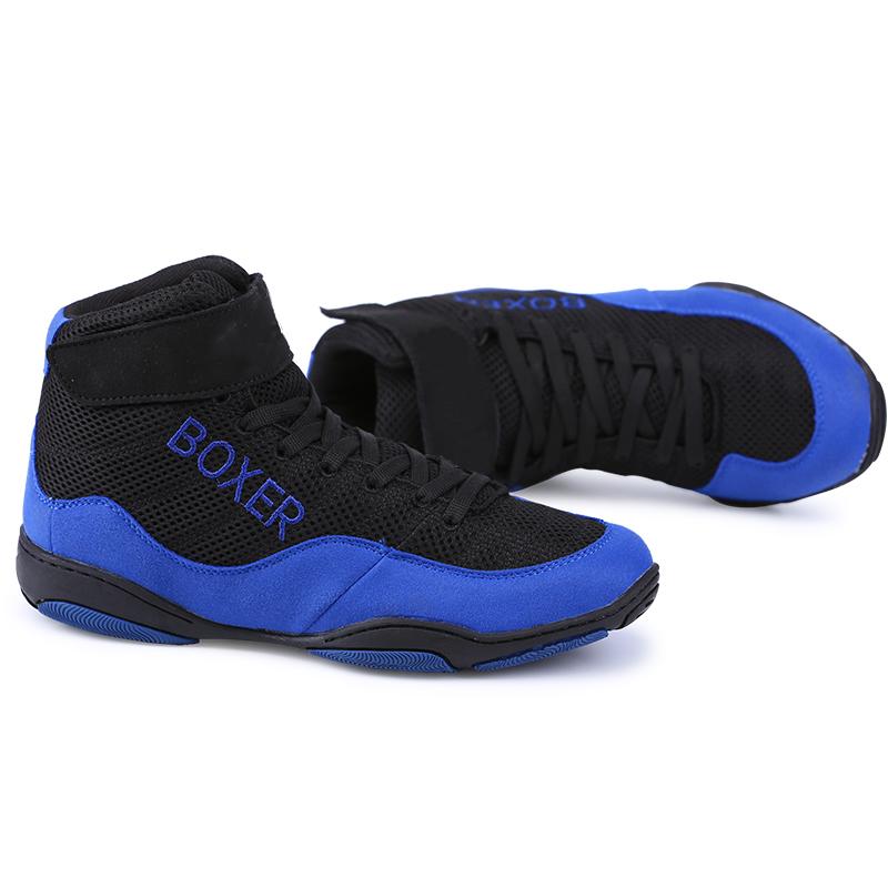 Chaussures de lutte légères pour salle de sport Hommes Femmes Maille respirante Chaussures de boxe Baskets respirantes pour femmes pour arts martiaux Sparring libre