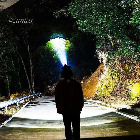 Outdoor LED Headlight 3 Modes Adjustable Life Waterproof Power Indicator Super Bright USB Rechargeable Fishing Riding Running Camping Headband Light