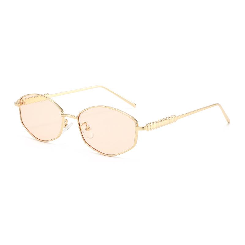 Retro Irregular Shape High-End Metal Sunglasses Unisex UV400 Protection Premium Vintage Style Sun Glasses for Fashion Streetwear