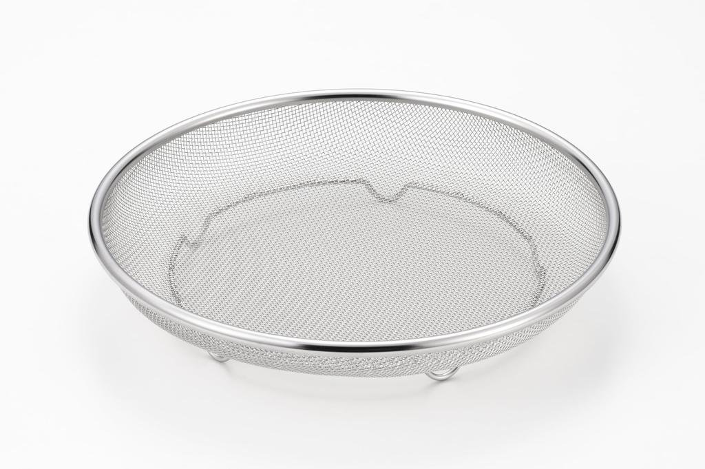 Yoshikawa Stainless Steel Shallow Colander, 25cm, Made in Tsubame-Sanjo, Japan, Gift Wrapping Available, SJ3794