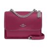 Klare 18 Silver Metal Logo Charm Patent Leather Shoulder Bag Small Women's Rose Purple